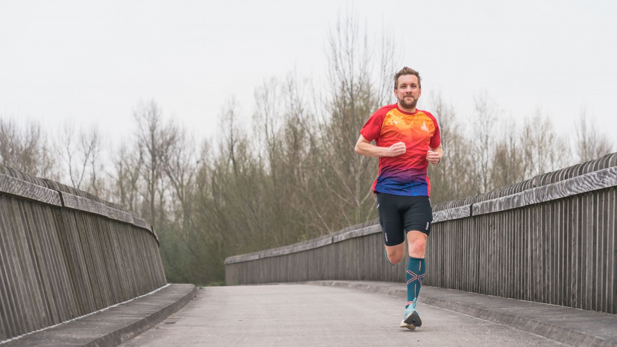 Andrew Taylor rent de marathon van Londen voor Coeliakie