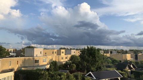 Zonnige perioden en overdag nagenoeg droog.