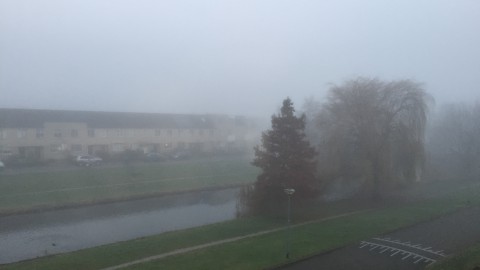 Nieuwjaarsdag: Laaghangende wolken en mist