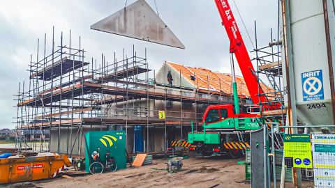 Primeur voor Geelen Beton en Dura Vermeer Bouw Hengelo met halveren CO2-uitstoot door verantwoord beton. 